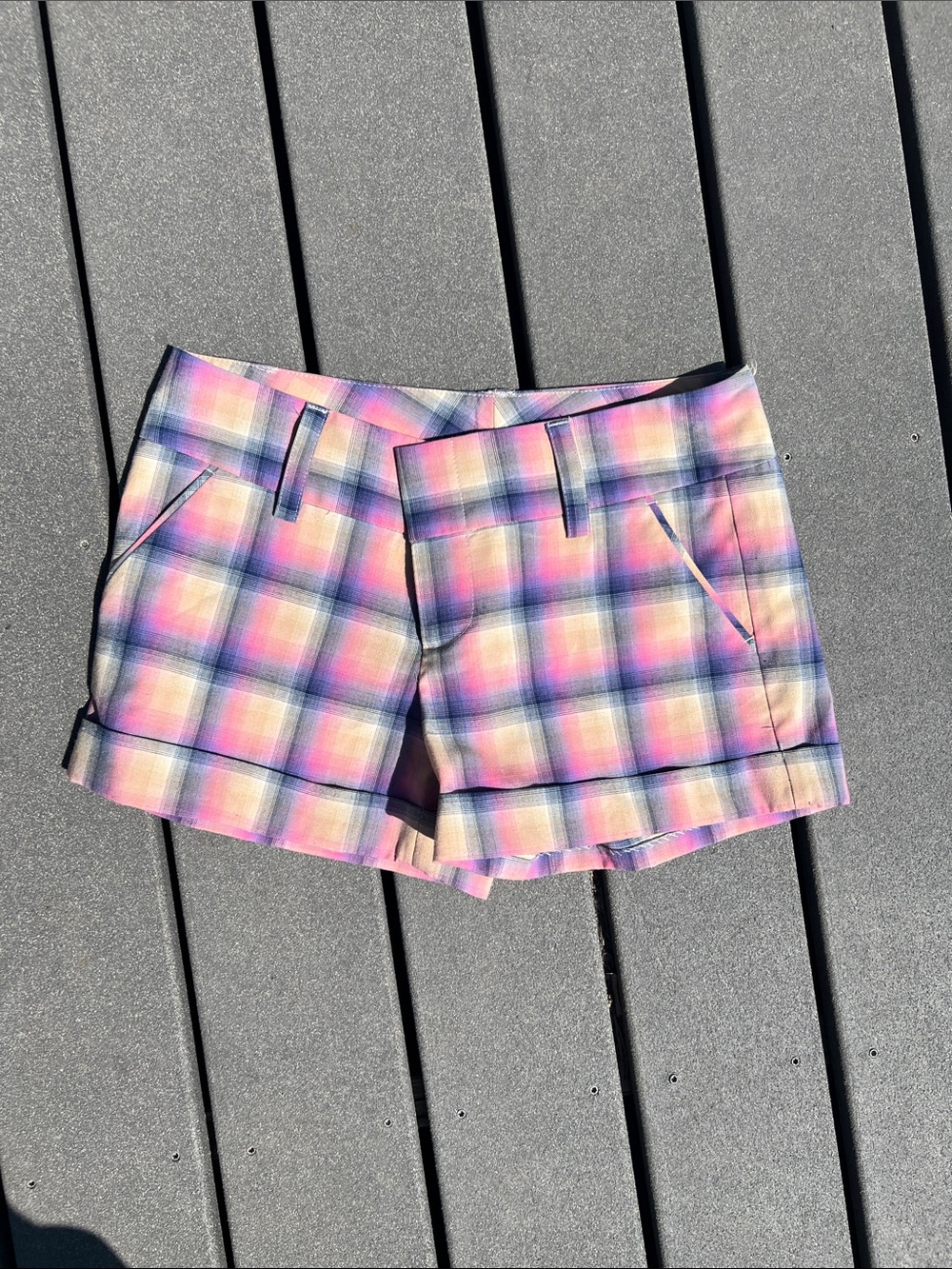 Alice + Olivia Pastel Shorts in Pink, Purple & Cream